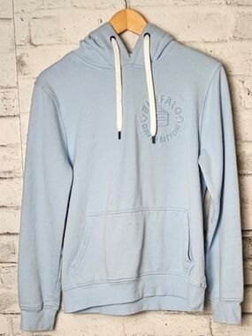Buffalo David Bitton Light Blue Hoodie Small Logo Pullover S